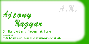 ajtony magyar business card
